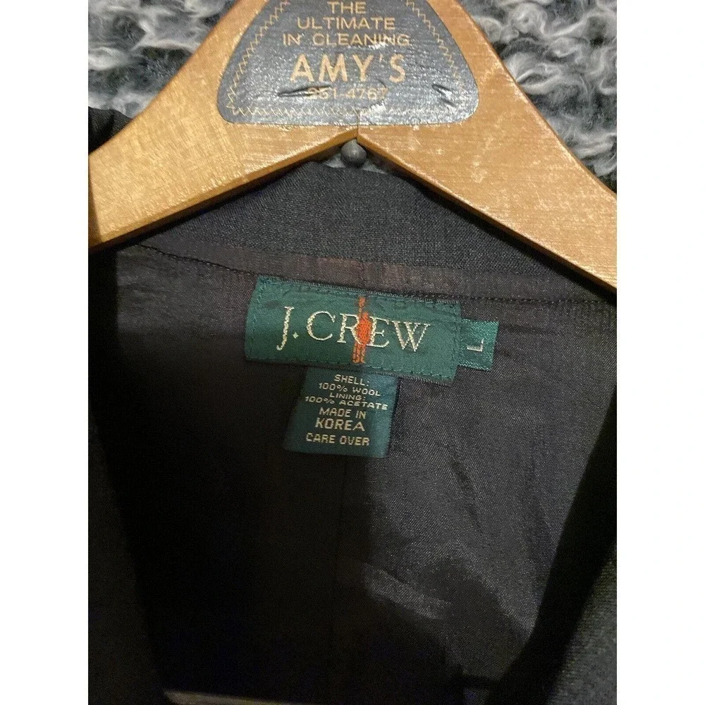 J. Crew 100 Percent wool 3 button blazer coat Dark Gray size Large
